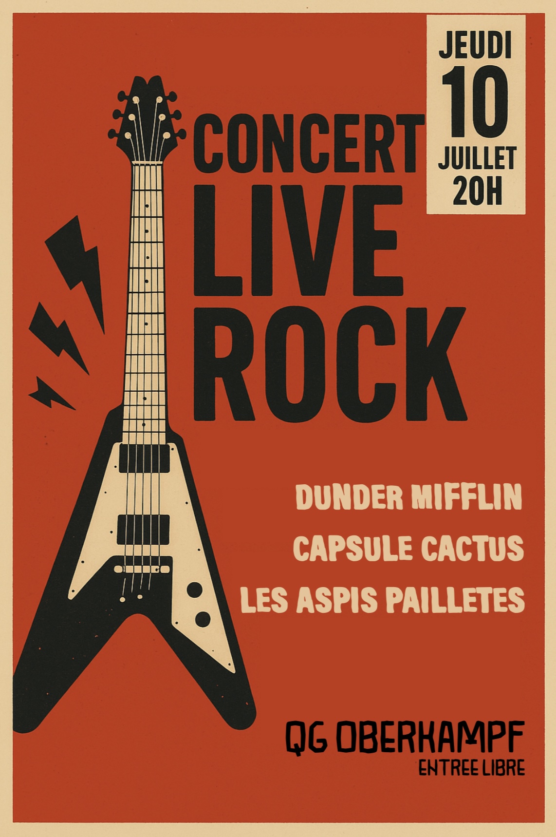 Affiche concert du QG
